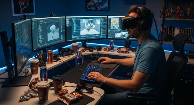 Virtual reality game development